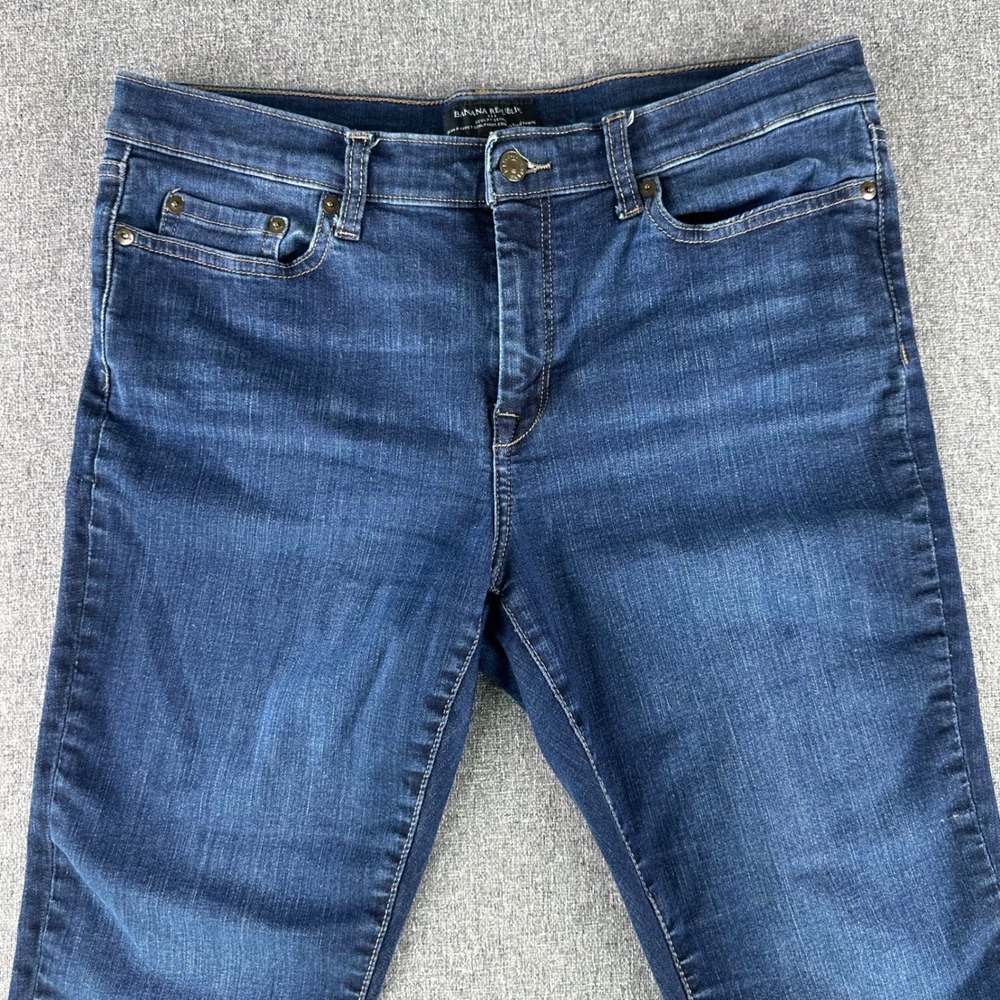 Banana Republic Jeans Womens 31/12 Sculpt Skin Dark Wash Blue Skinny Stretch - Picture 3 of 10